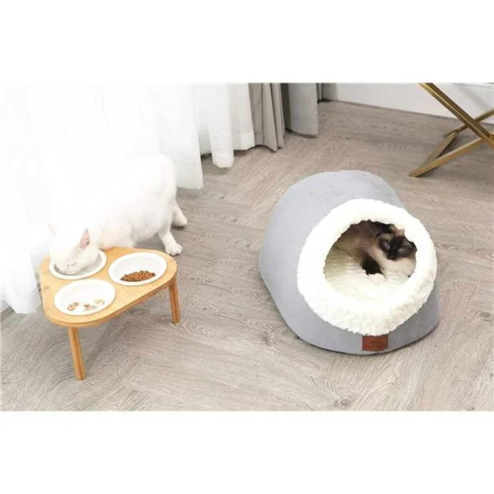 CatBed for Indoor Cats,Medium Large Cats Cave Bed,Machine Washable SlipResistant